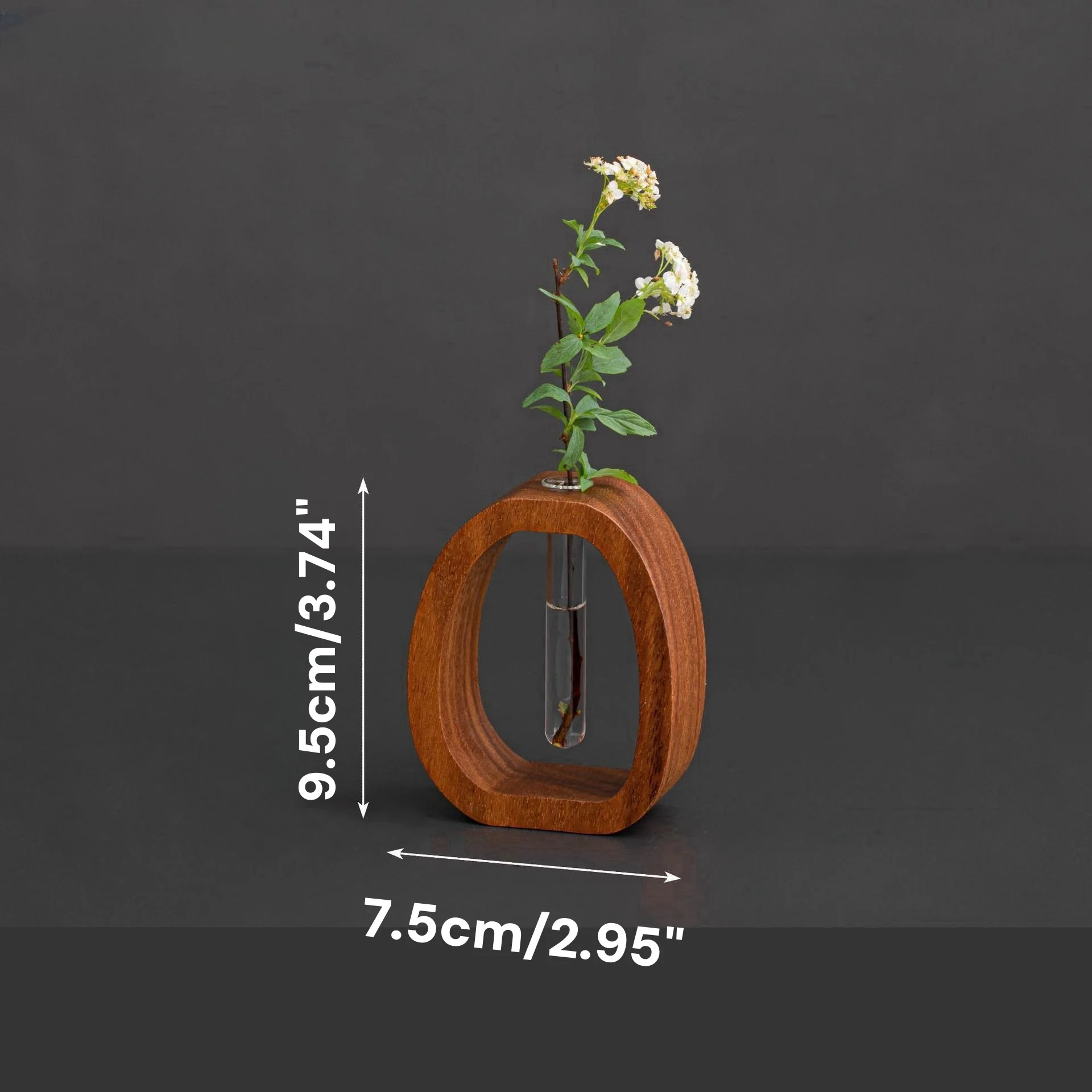 🌿✨Solid Wood Glass Vase